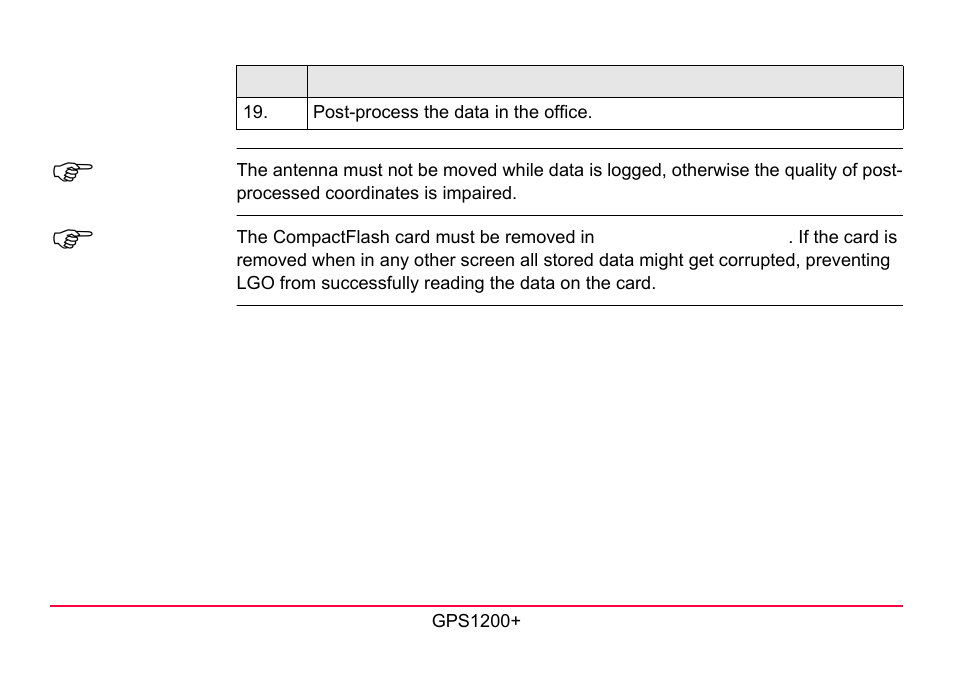 Th step 19 | LEICA GPS1200 User Manual | Page 63 / 152