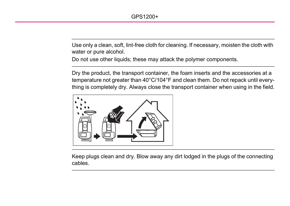 3 cleaning and drying | LEICA GPS1200 User Manual | Page 84 / 152