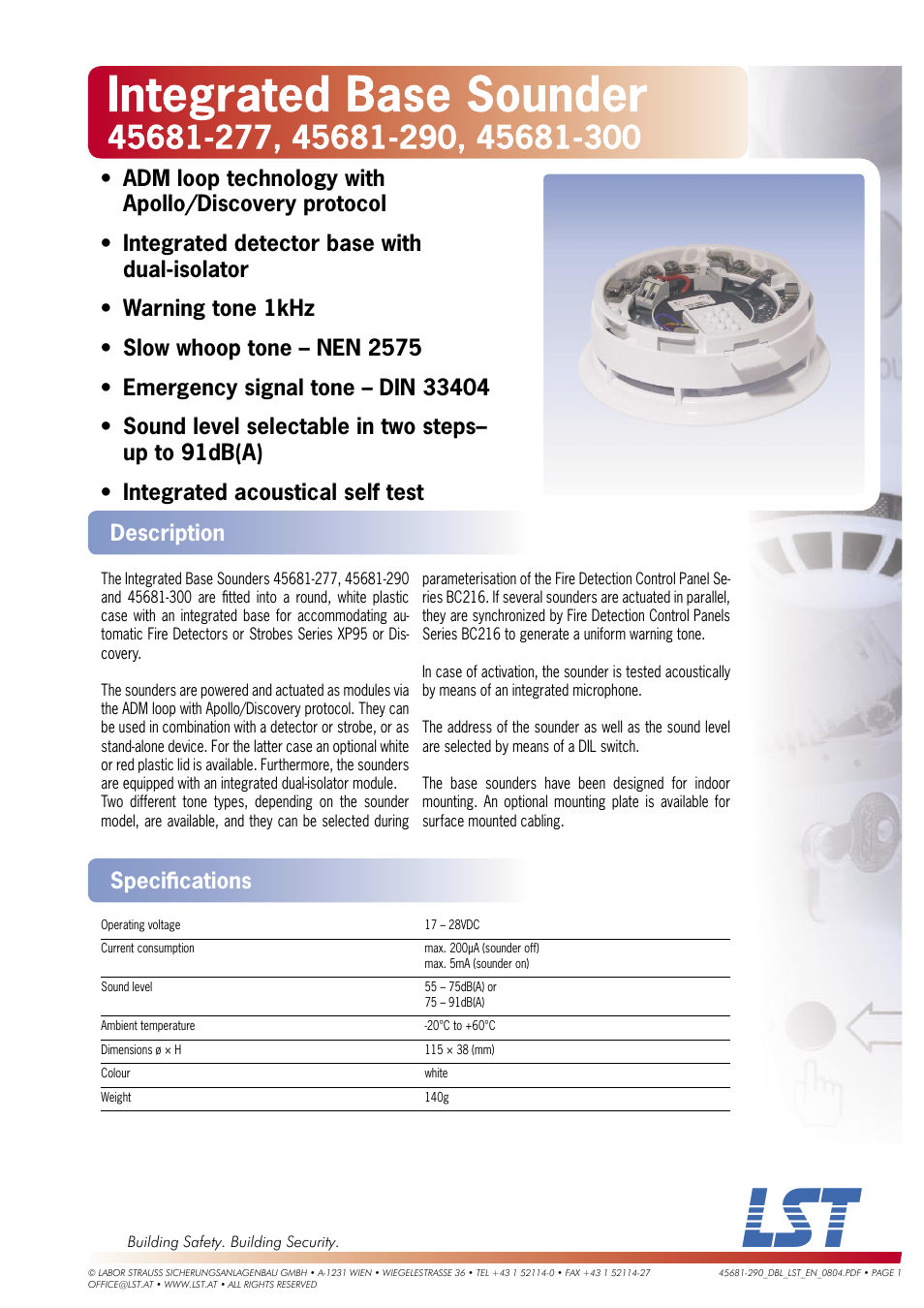 LST 45681-290 User Manual | 2 pages