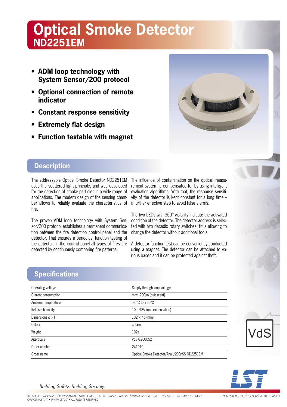 LST ND2251EM User Manual | 1 page