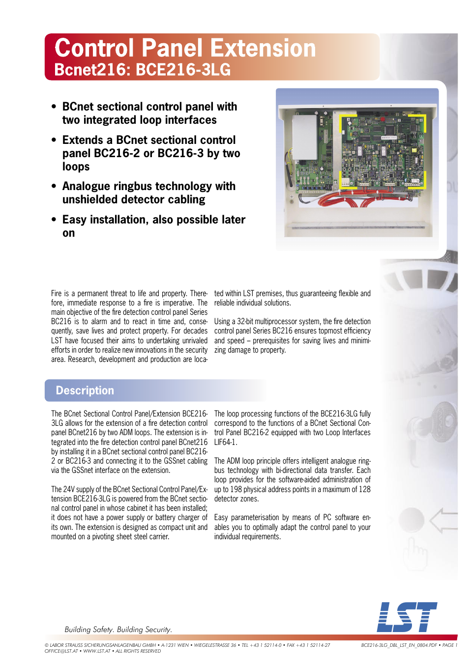 LST BCE216 BC216-3 User Manual | 4 pages
