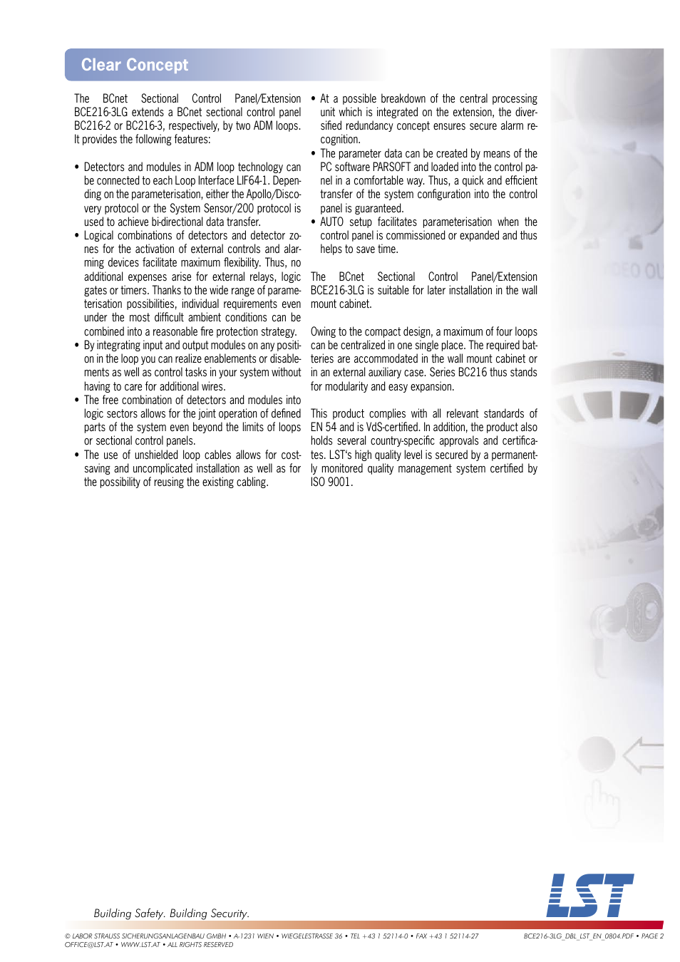 Clear concept | LST BCE216 BC216-3 User Manual | Page 2 / 4