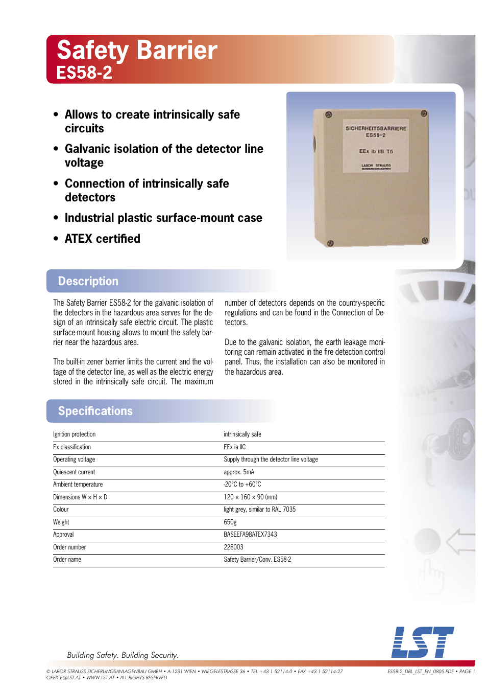 LST ES58-2 User Manual | 1 page