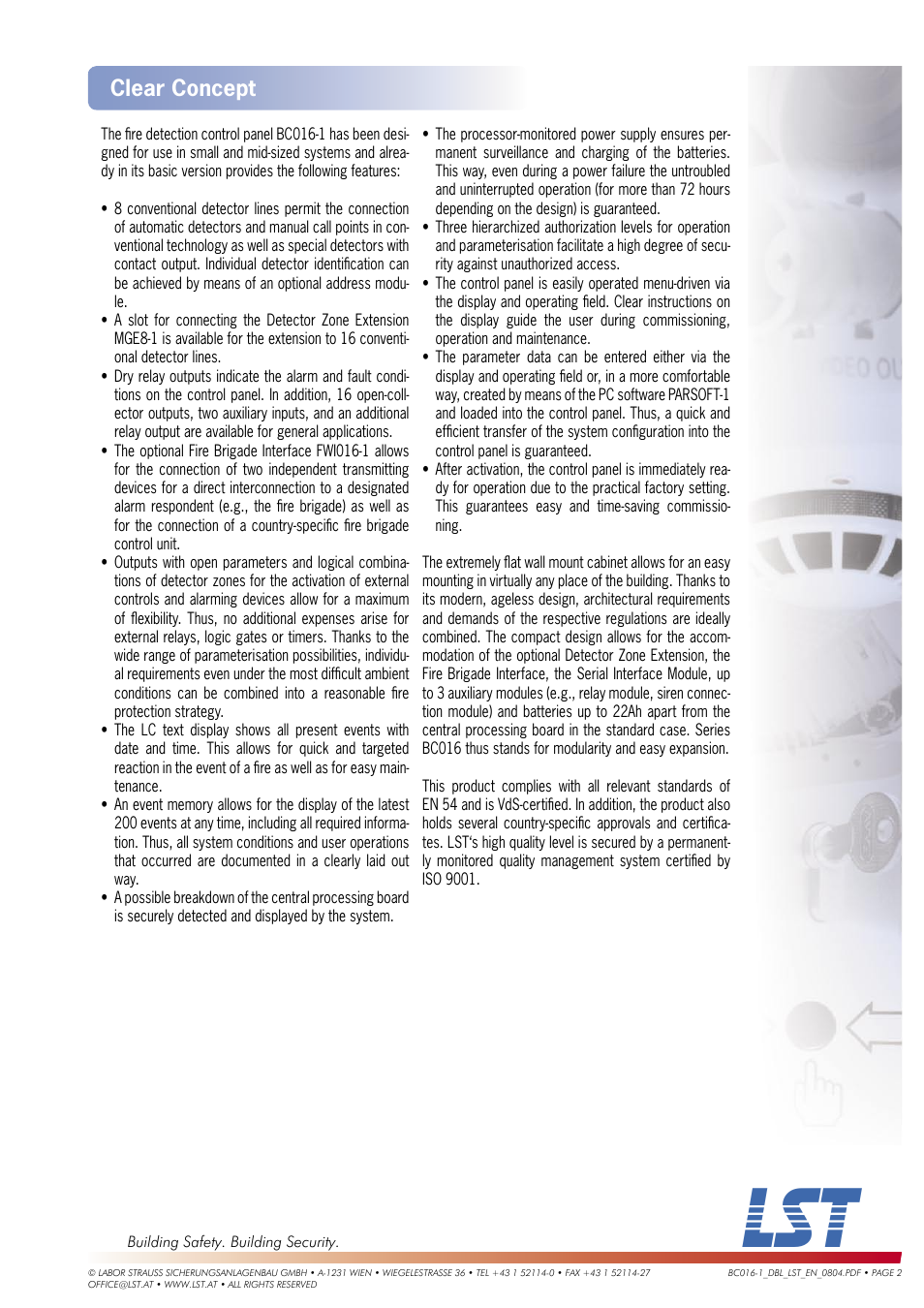 Clear concept | LST BC016-1 User Manual | Page 2 / 3