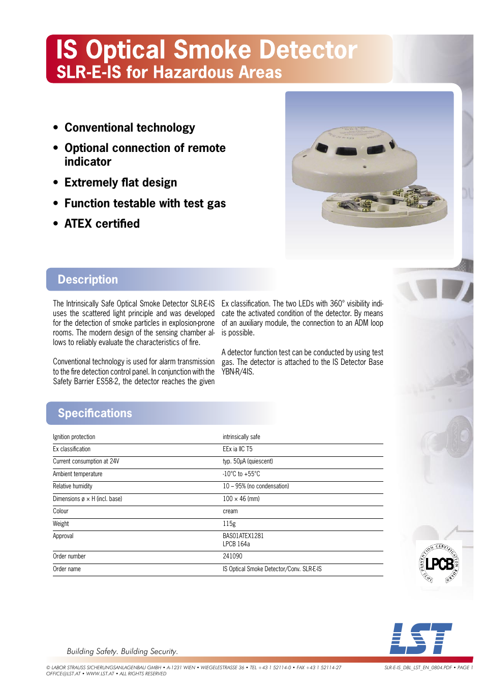 LST SLR-E-IS User Manual | 2 pages