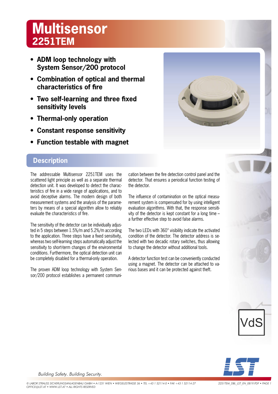 LST 2251TEM User Manual | 2 pages