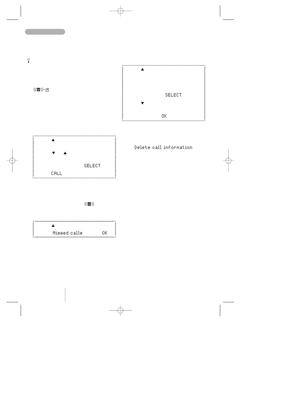 Missed calls | Bosch 738 User Manual | Page 20 / 44