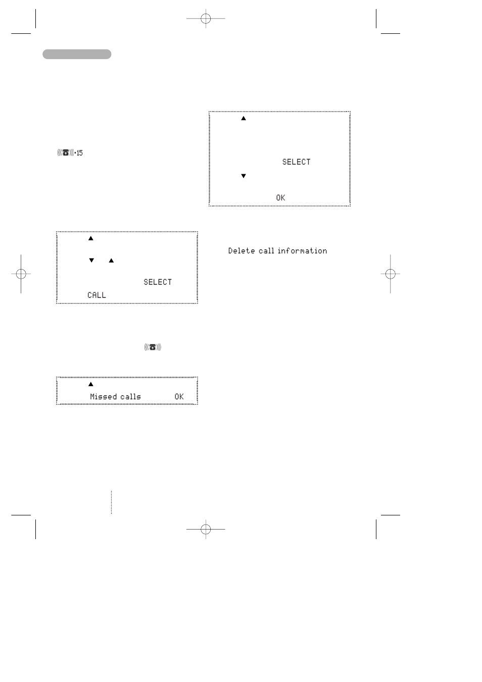Missed calls | Bosch 608 User Manual | Page 18 / 41
