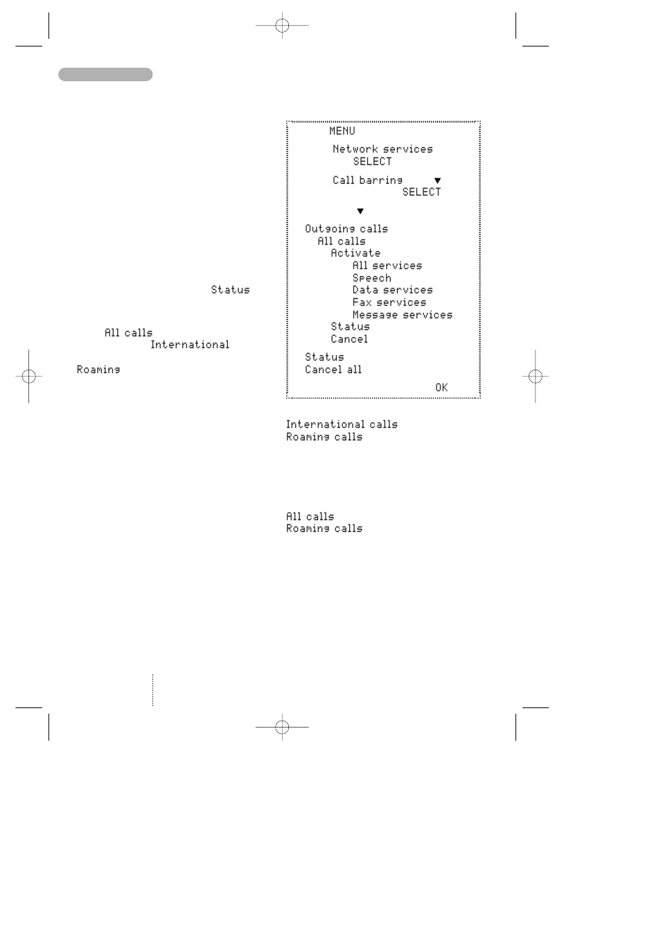 Call barring | Bosch 608 User Manual | Page 26 / 41