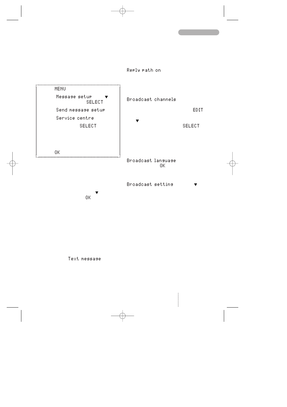 Message setup | Bosch 608 User Manual | Page 31 / 41
