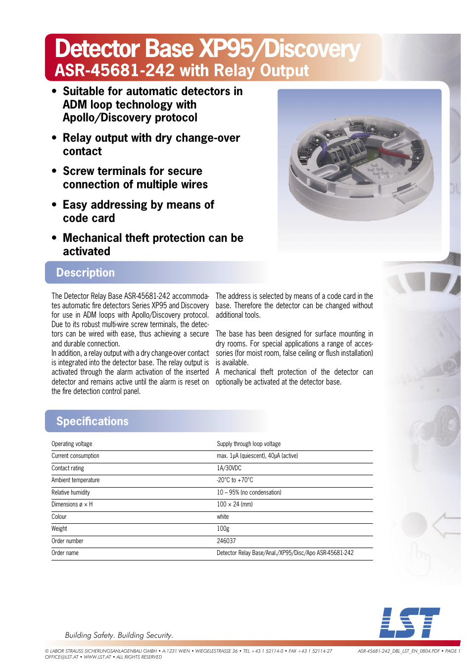 LST ASR-45681-242 User Manual | 1 page