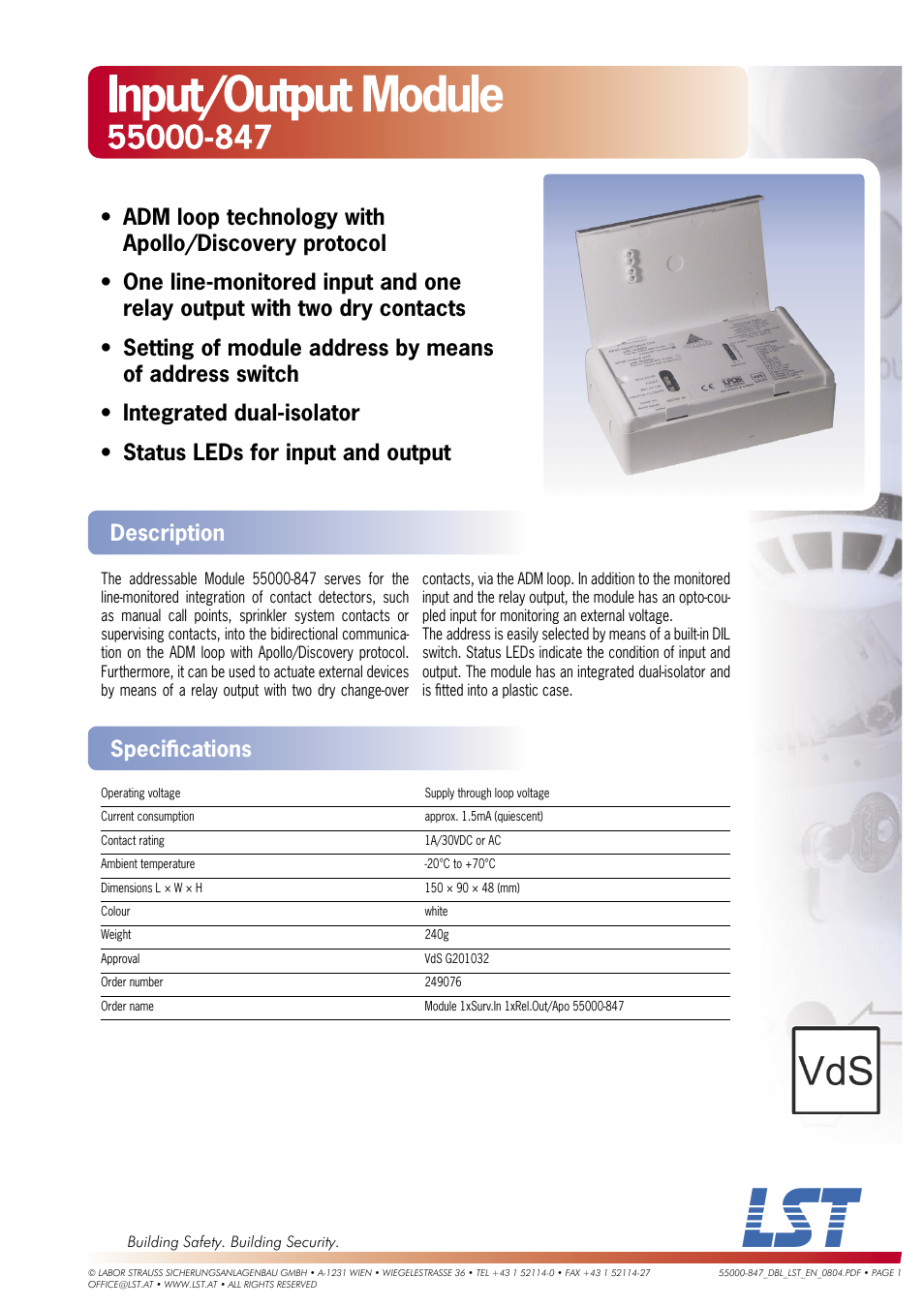 LST 55000-847 User Manual | 1 page