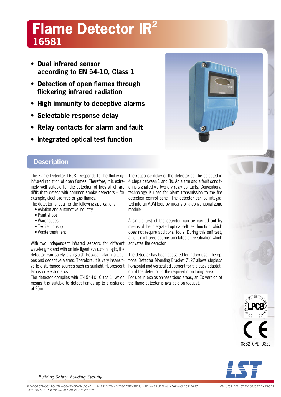 LST IR2 16581 User Manual | 2 pages