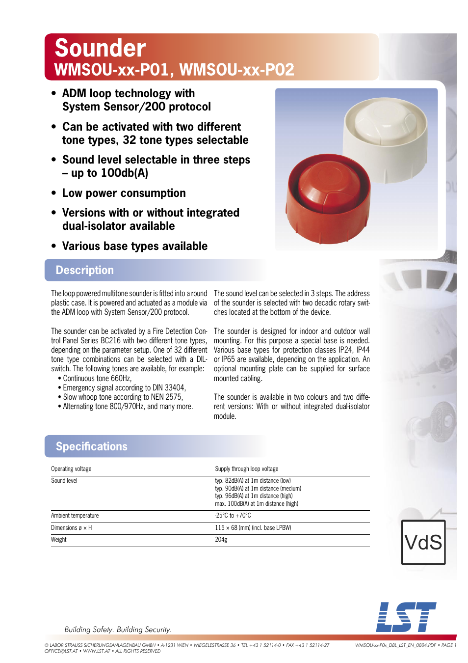 LST WMSOU-xx-P02 User Manual | 3 pages