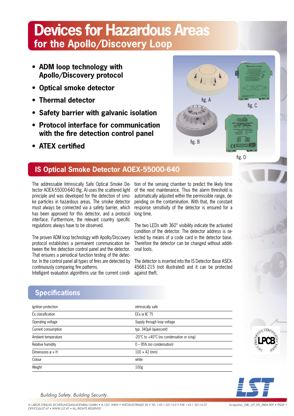 LST AOEX-55000-640 User Manual | 3 pages