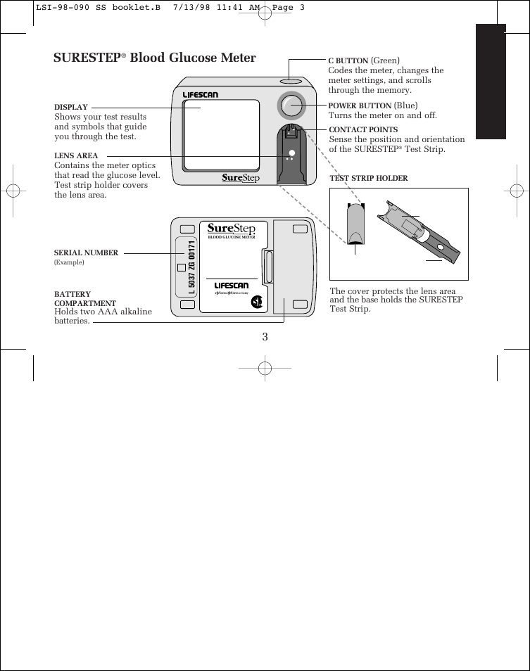 Surestep, Blood glucose meter, Learning | Lifescan SureStep blood glucose monitoring system User Manual | Page 11 / 77