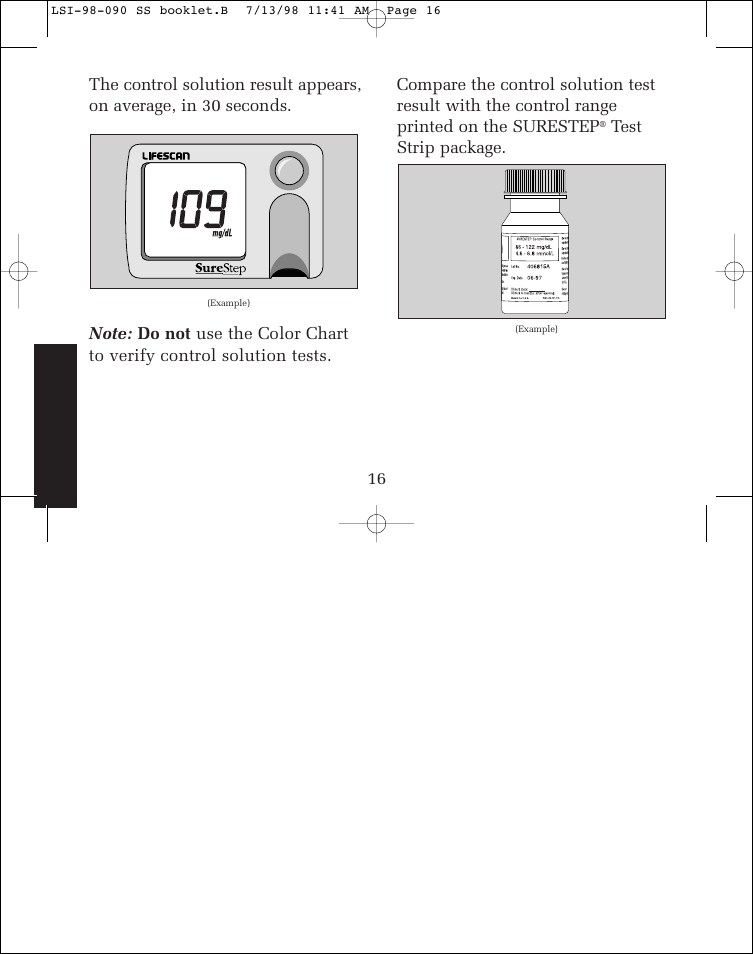 Test strip package | Lifescan SureStep blood glucose monitoring system User Manual | Page 24 / 77