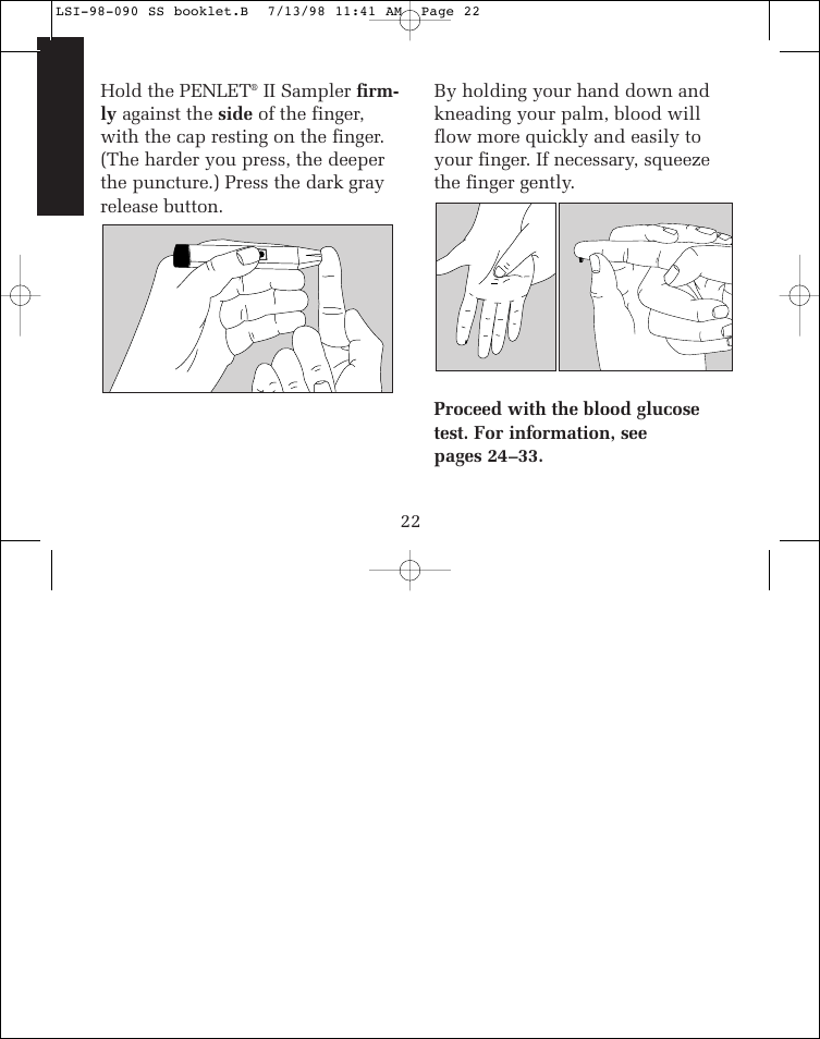 Lifescan SureStep blood glucose monitoring system User Manual | Page 30 / 77