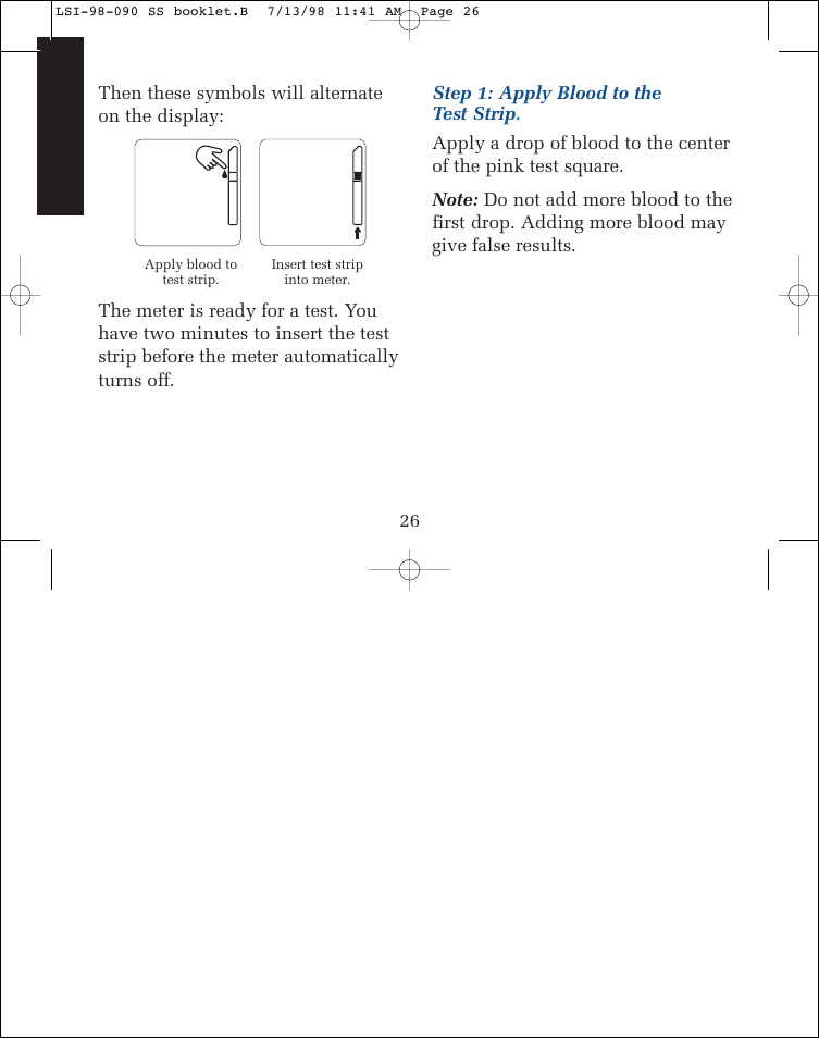 Lifescan SureStep blood glucose monitoring system User Manual | Page 34 / 77