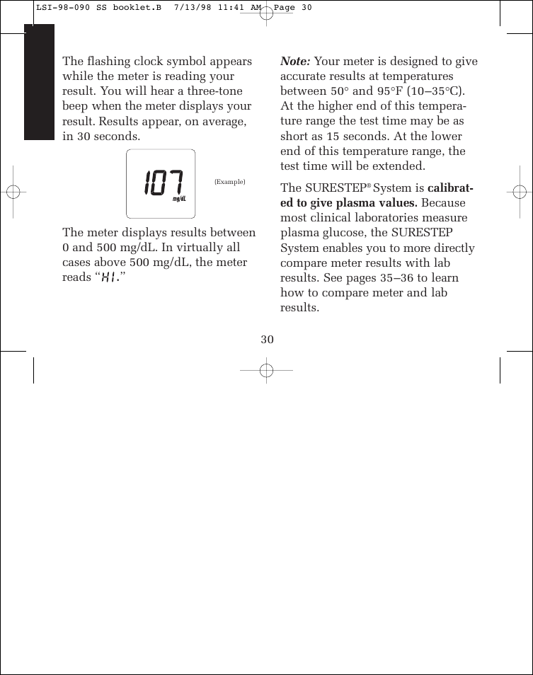 Lifescan SureStep blood glucose monitoring system User Manual | Page 38 / 77