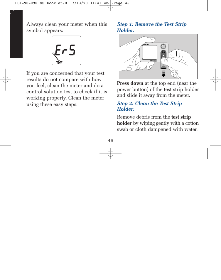 Lifescan SureStep blood glucose monitoring system User Manual | Page 54 / 77