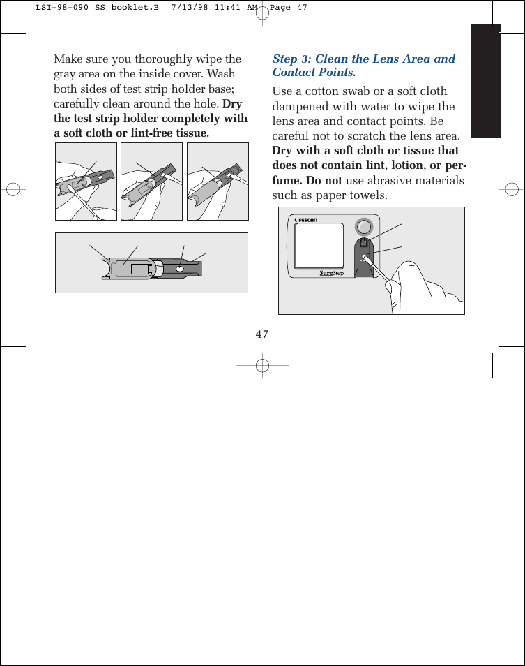 Lifescan SureStep blood glucose monitoring system User Manual | Page 55 / 77