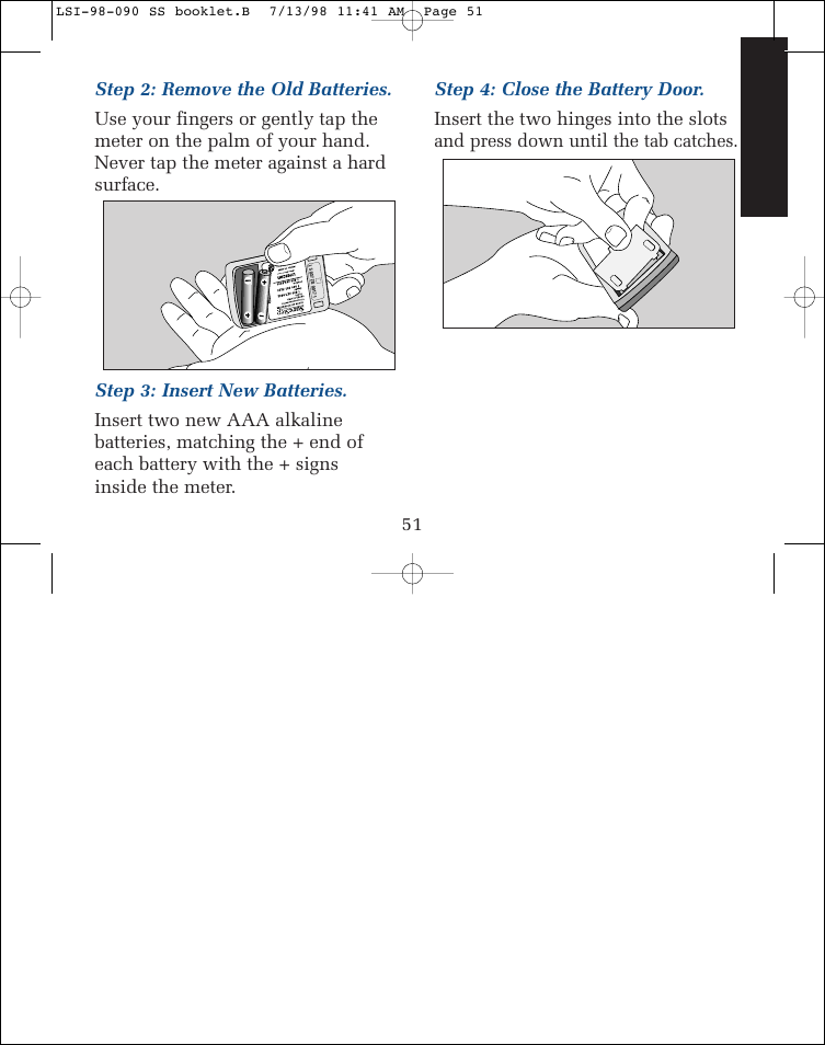 Maintenance | Lifescan SureStep blood glucose monitoring system User Manual | Page 59 / 77