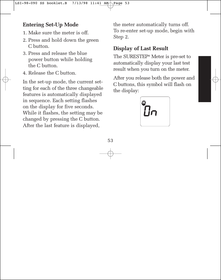 Lifescan SureStep blood glucose monitoring system User Manual | Page 61 / 77