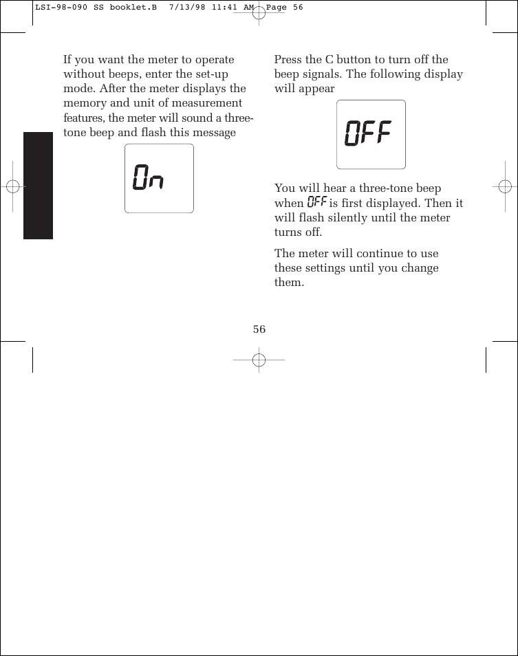 Lifescan SureStep blood glucose monitoring system User Manual | Page 64 / 77