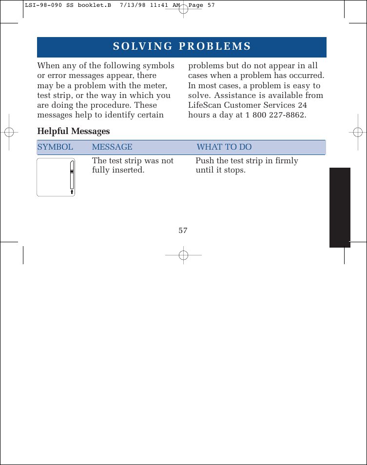 Lifescan SureStep blood glucose monitoring system User Manual | Page 65 / 77