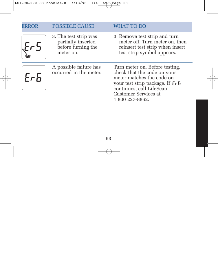 Lifescan SureStep blood glucose monitoring system User Manual | Page 71 / 77