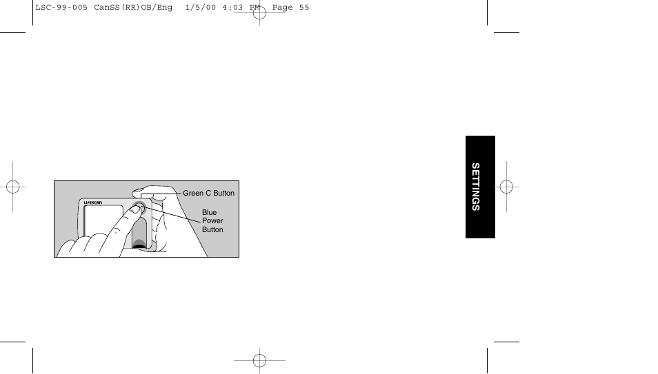 Entering set-up mode, Setting the time and date | Lifescan SureStep User Manual | Page 66 / 90