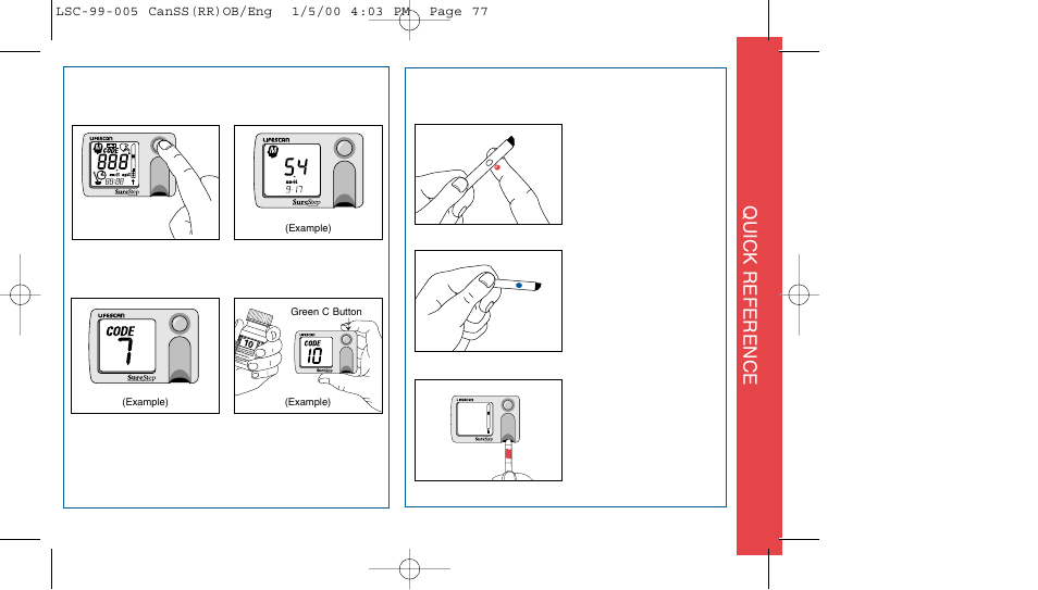 Lifescan SureStep User Manual | Page 88 / 90