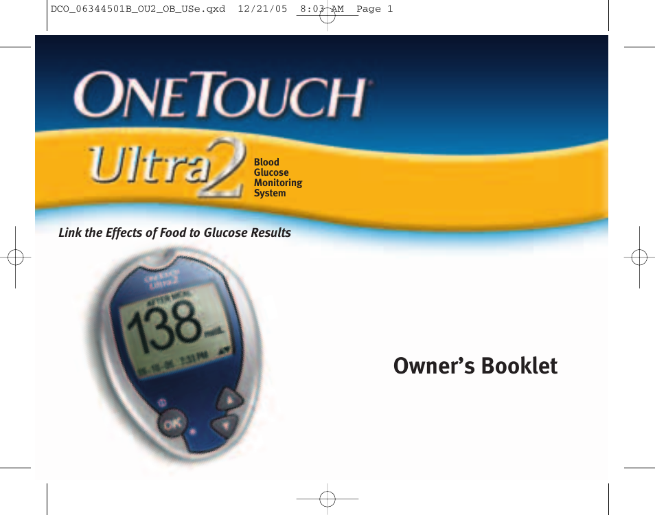 Lifescan Ultra 2 User Manual | 74 pages
