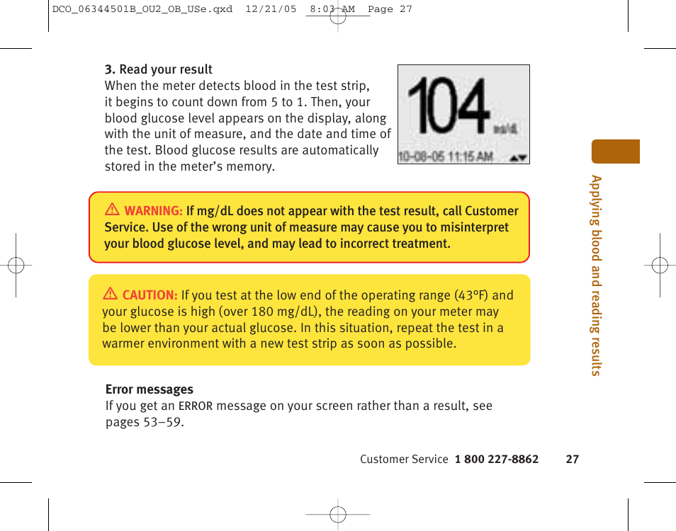 Lifescan Ultra 2 User Manual | Page 33 / 74