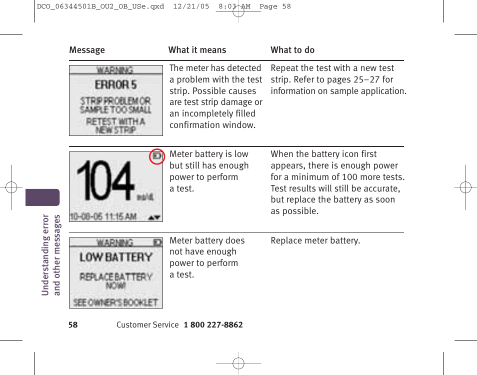 Lifescan Ultra 2 User Manual | Page 64 / 74
