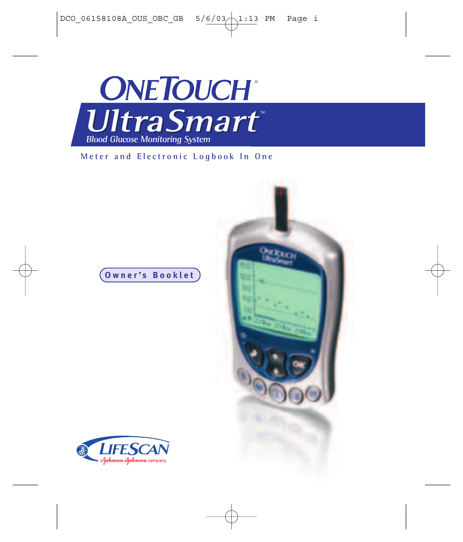 Lifescan UltraSmart User Manual | 134 pages