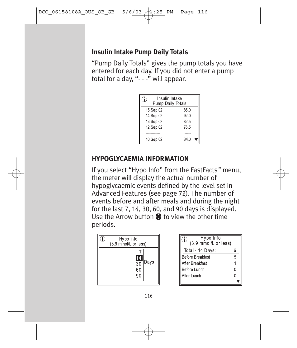Lifescan UltraSmart User Manual | Page 125 / 134