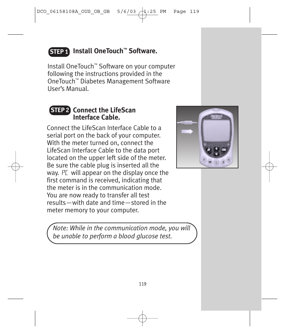 Lifescan UltraSmart User Manual | Page 128 / 134