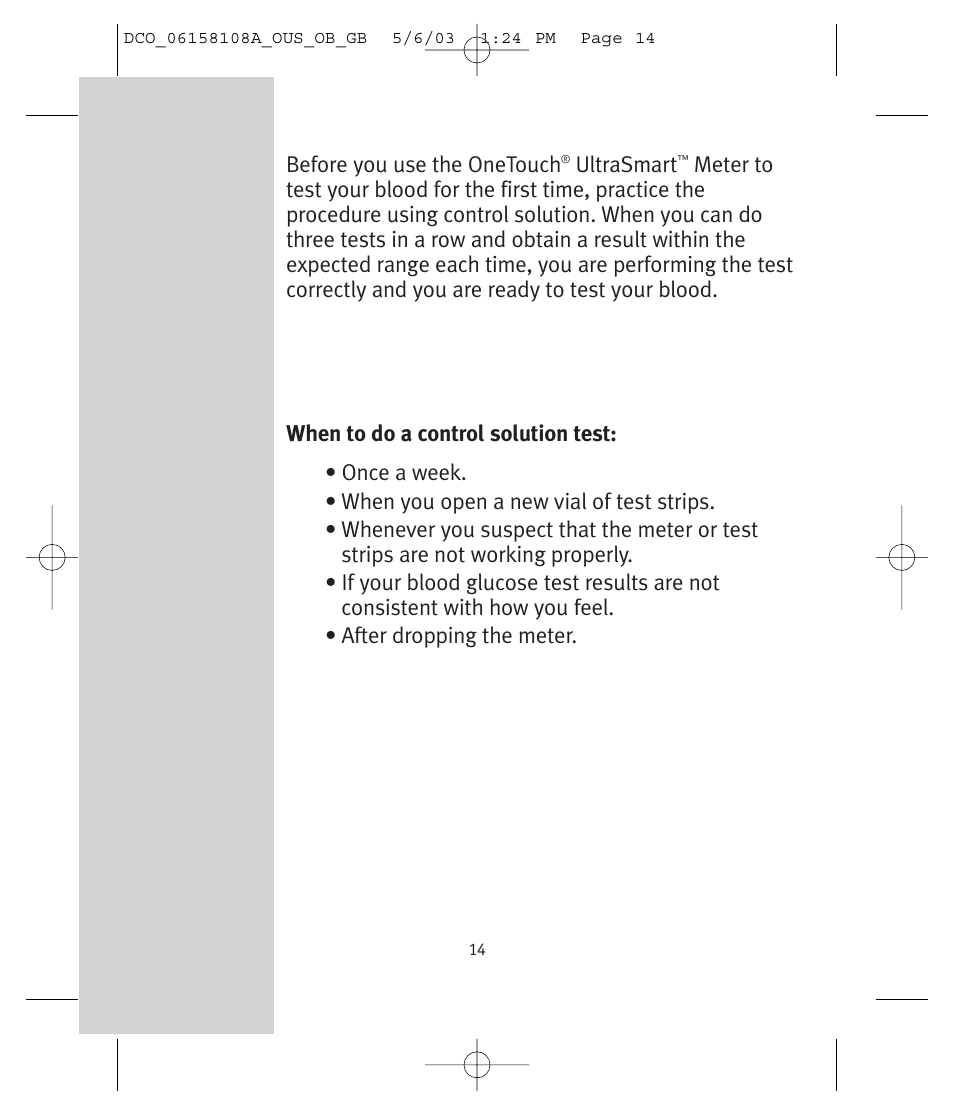Lifescan UltraSmart User Manual | Page 23 / 134