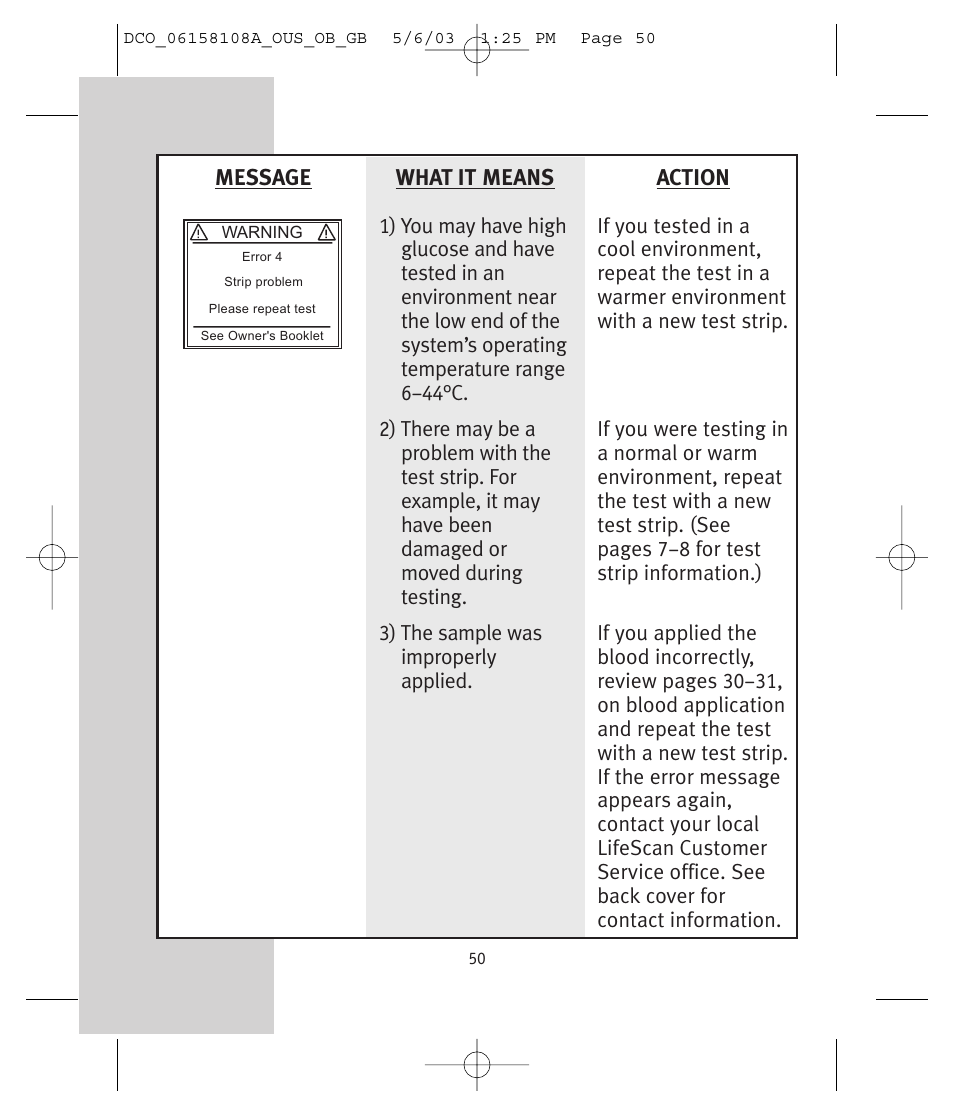 Lifescan UltraSmart User Manual | Page 59 / 134