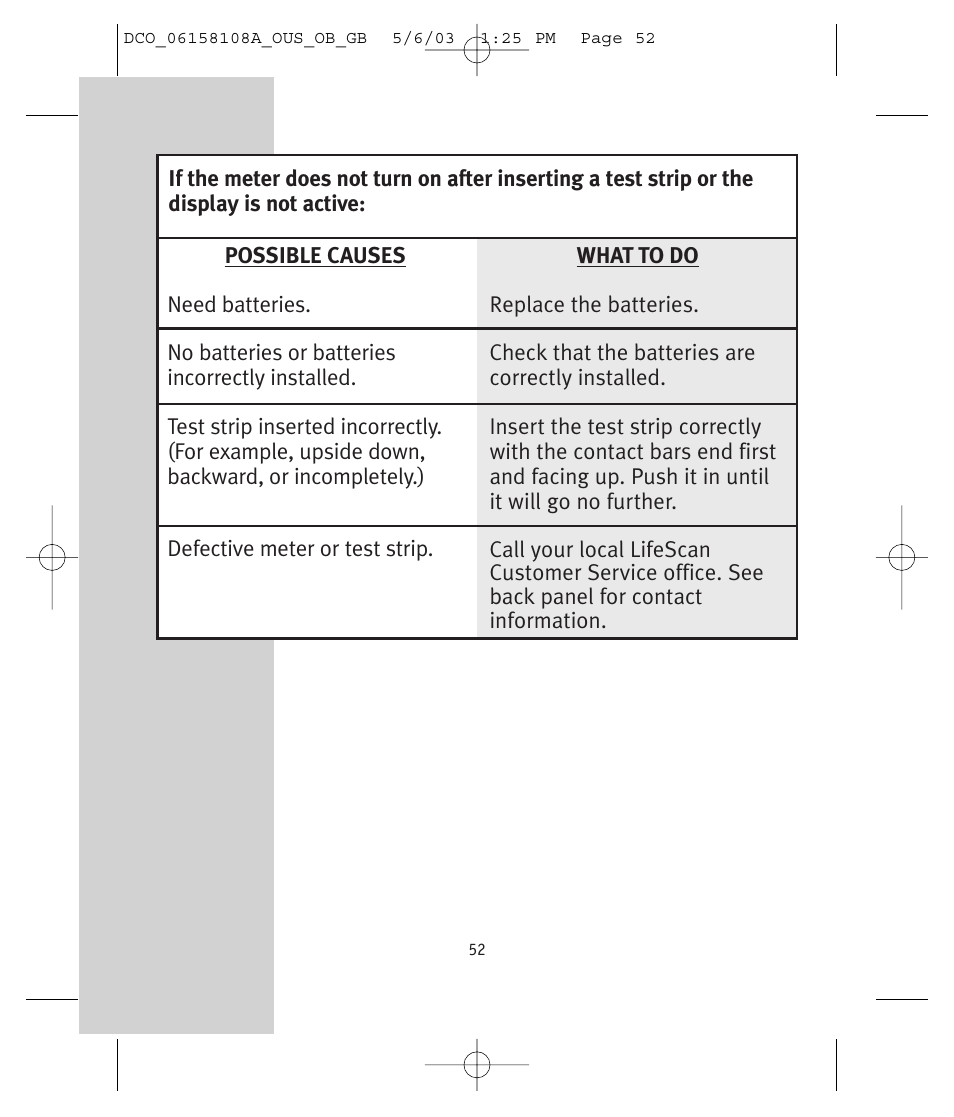 Lifescan UltraSmart User Manual | Page 61 / 134