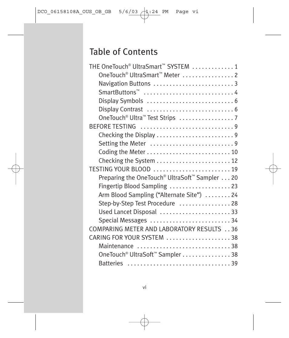 Lifescan UltraSmart User Manual | Page 7 / 134