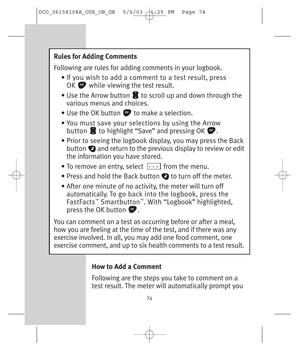Lifescan UltraSmart User Manual | Page 83 / 134
