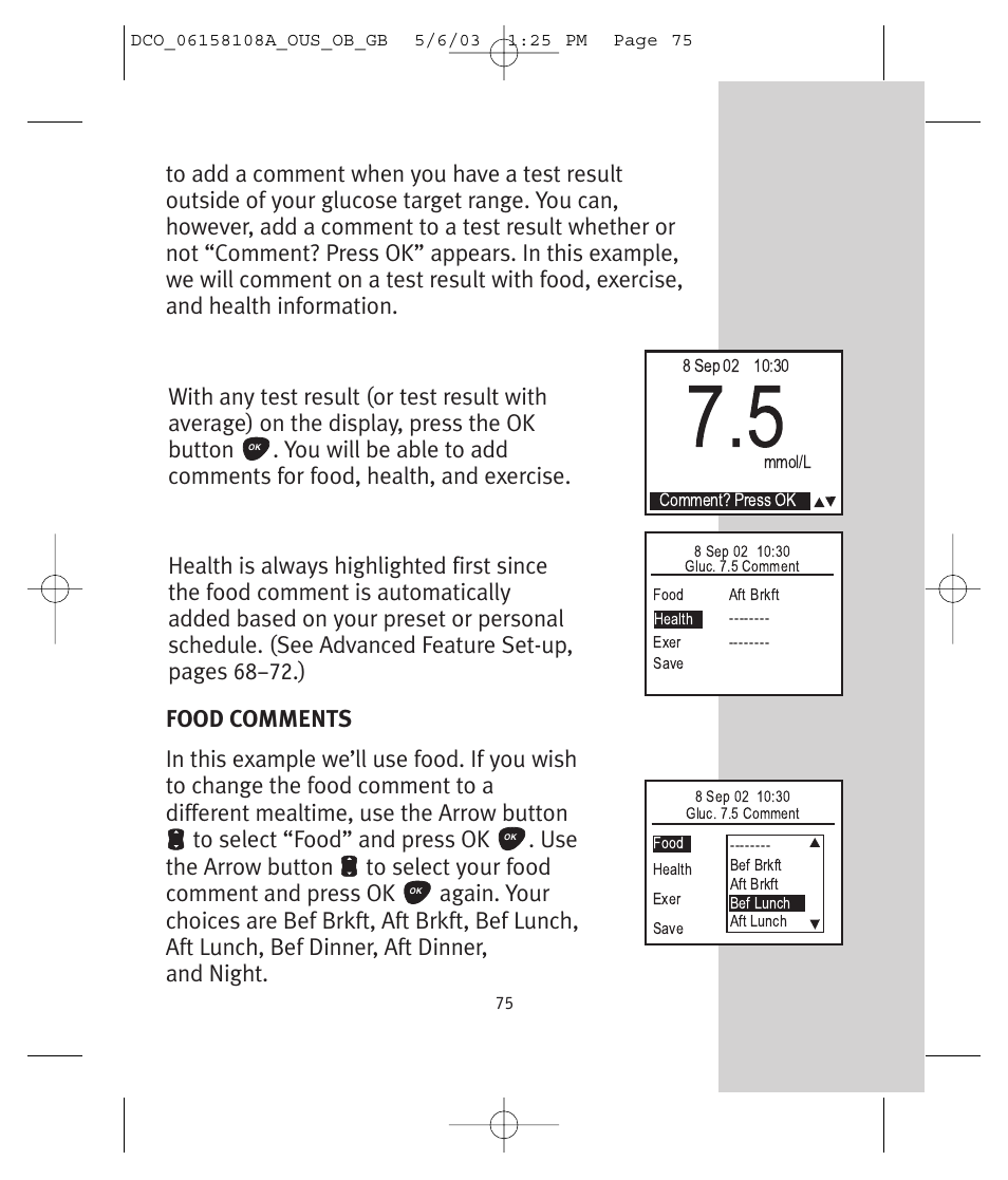 Lifescan UltraSmart User Manual | Page 84 / 134