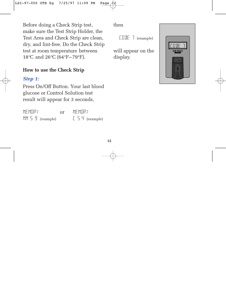 Lifescan ONE TOUCH BASIC BLOOD GLUCOSE MONITORING SYSTEM User Manual | Page 19 / 85