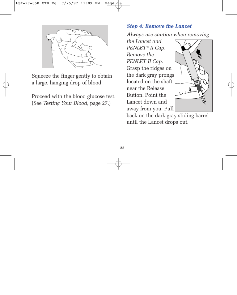 Lifescan ONE TOUCH BASIC BLOOD GLUCOSE MONITORING SYSTEM User Manual | Page 32 / 85