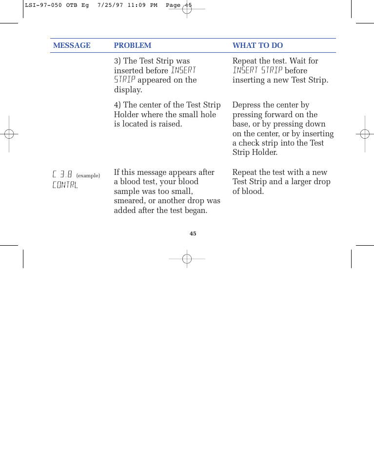 Lifescan ONE TOUCH BASIC BLOOD GLUCOSE MONITORING SYSTEM User Manual | Page 52 / 85