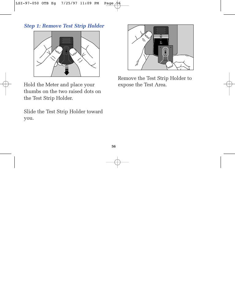 Lifescan ONE TOUCH BASIC BLOOD GLUCOSE MONITORING SYSTEM User Manual | Page 63 / 85