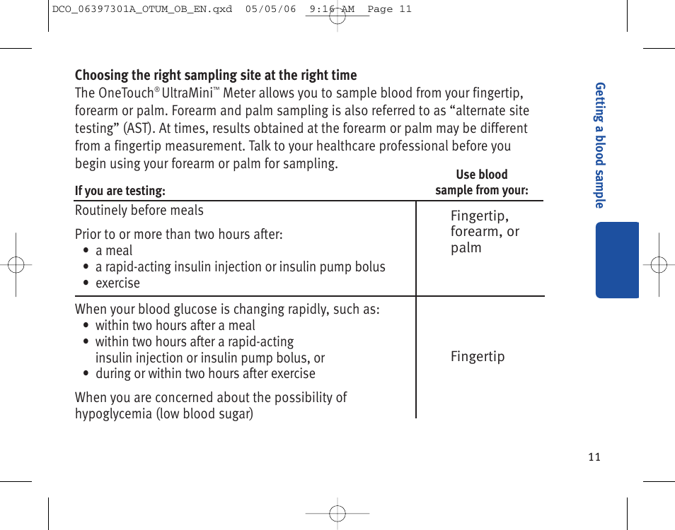 Lifescan ONE TOUCH Profile Blood Glucose Monitoring System User Manual | Page 16 / 55